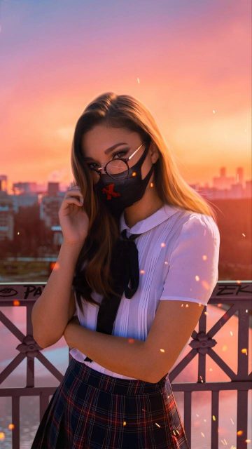 Cute Girl with Mask