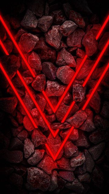 Stone Red Neon Light