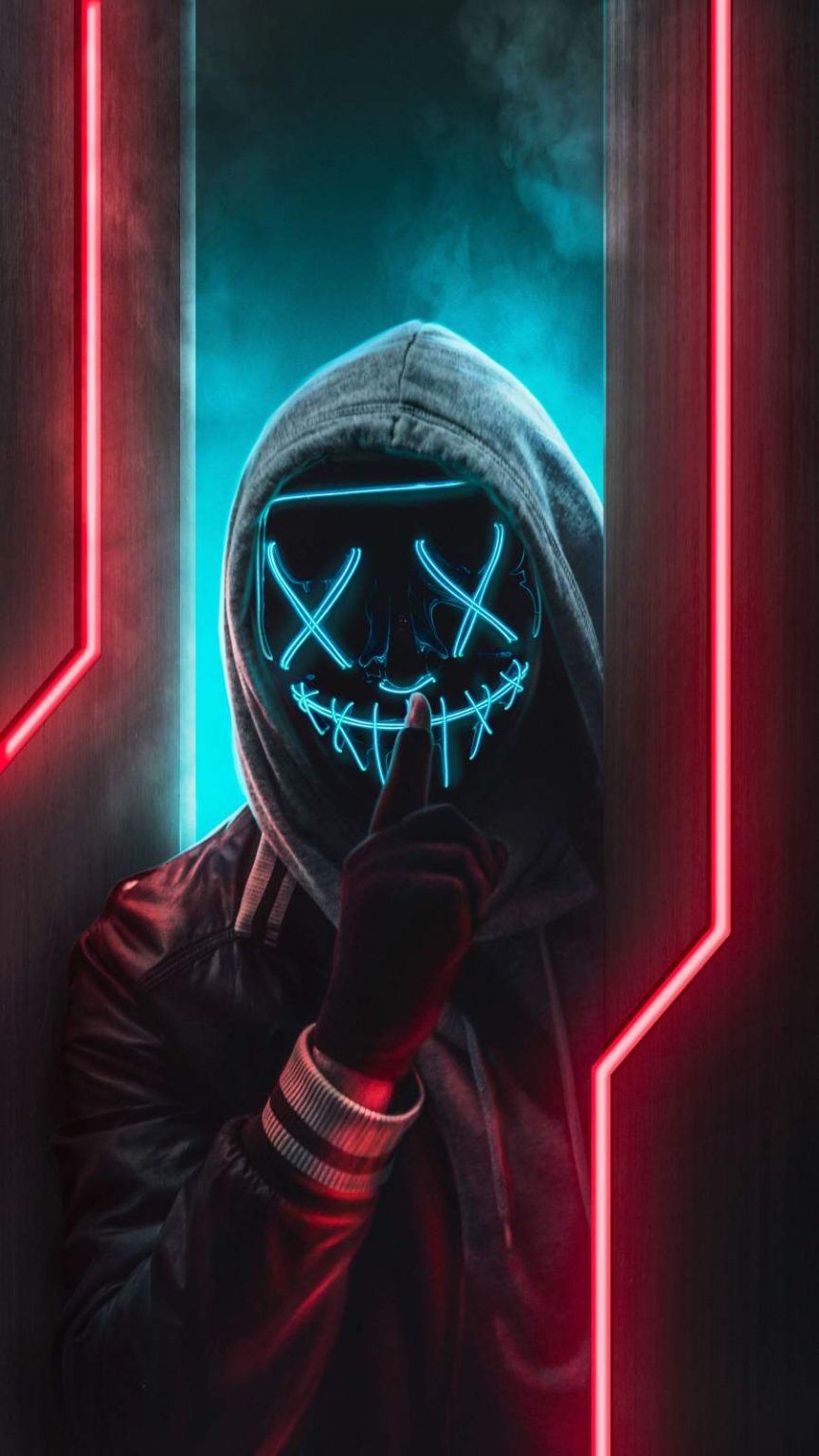 Anonymous Mask Hoodie Guy iPhone Wallpaper - iPhone Wallpapers