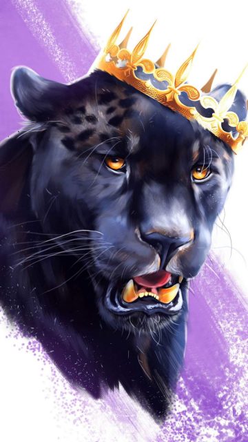 Black Panther King Animal iPhone Wallpaper