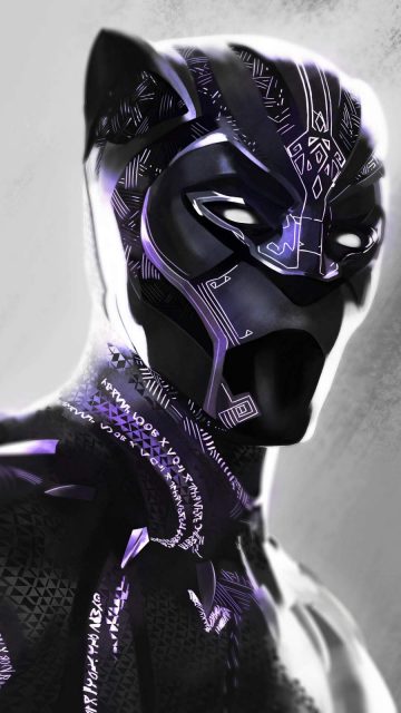 Black Panther Vibranium Suit iPhone Wallpaper
