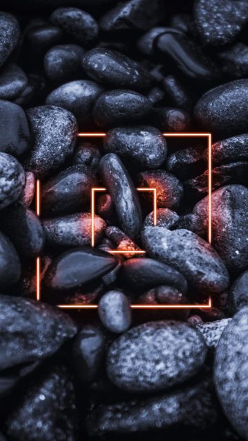 Black Stones Neon Light iPhone Wallpaper