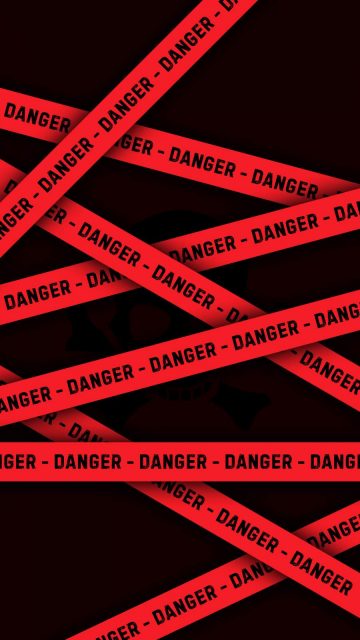 Danger Warning iPhone Wallpaper