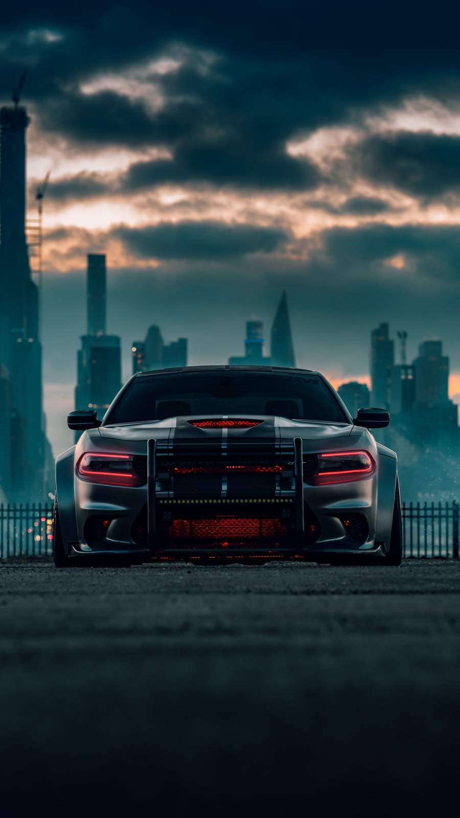 Dodge charger car front view black headlight HD phone wallpaper   Peakpx