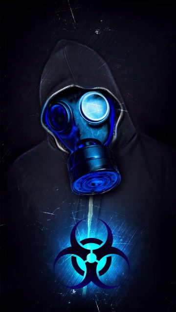 Gas Mask Guy iPhone Wallpaper