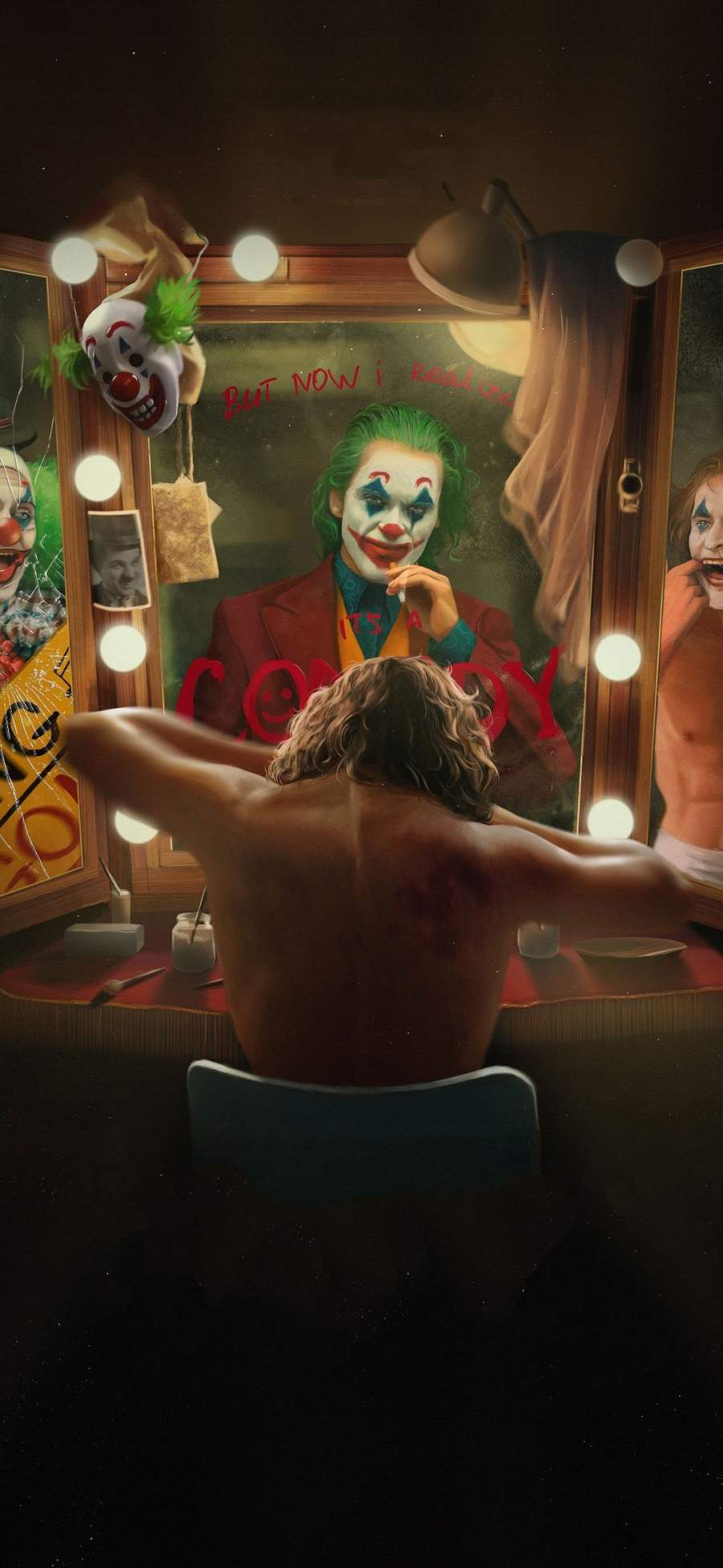 Joker Getting Ready iPhone Wallpaper