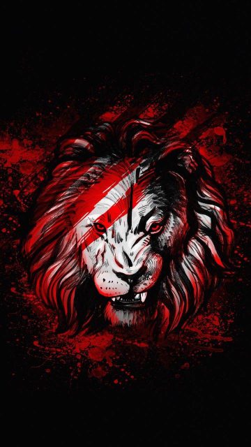 Lion Red Art