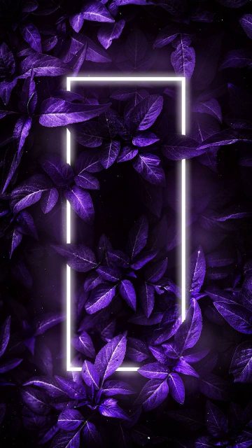 Nature Neon Light Foliage Wallpaper