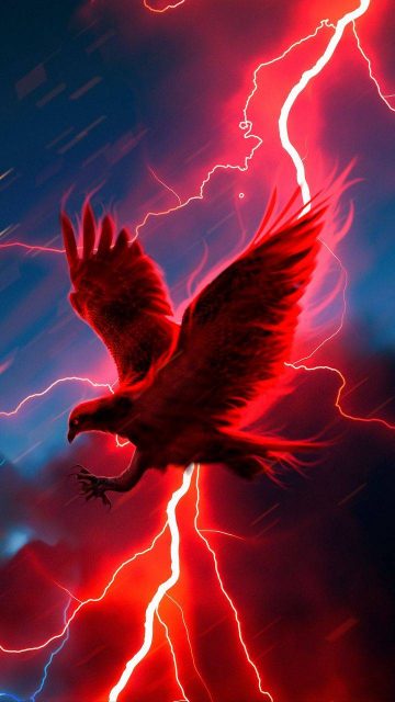 Raven Thunder iPhone Wallpaper