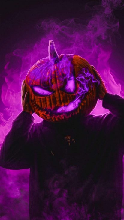 Scary Pumpkin iPhone Wallpaper