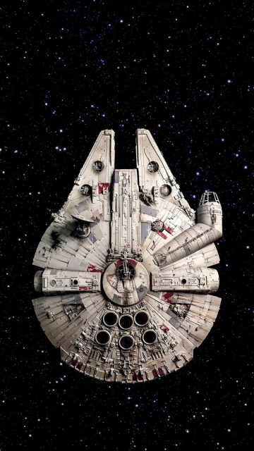 Star Wars Millennium Falcon Ship iPhone Wallpaper