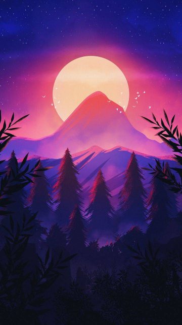 Sunrise Mountain Scenery iPhone Wallpaper