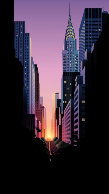 Sunset New York iPhone Wallpaper