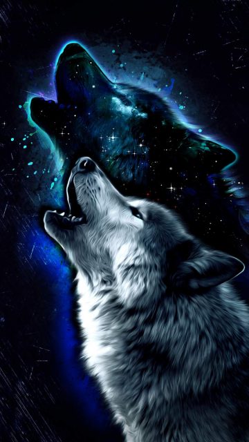 Wolf Art iPhone Wallpaper 1