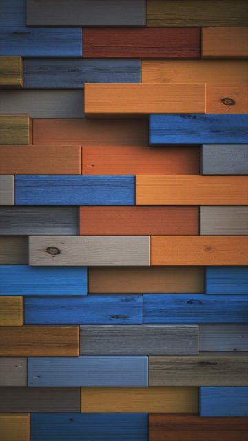 Wood Tiles Colorful Background