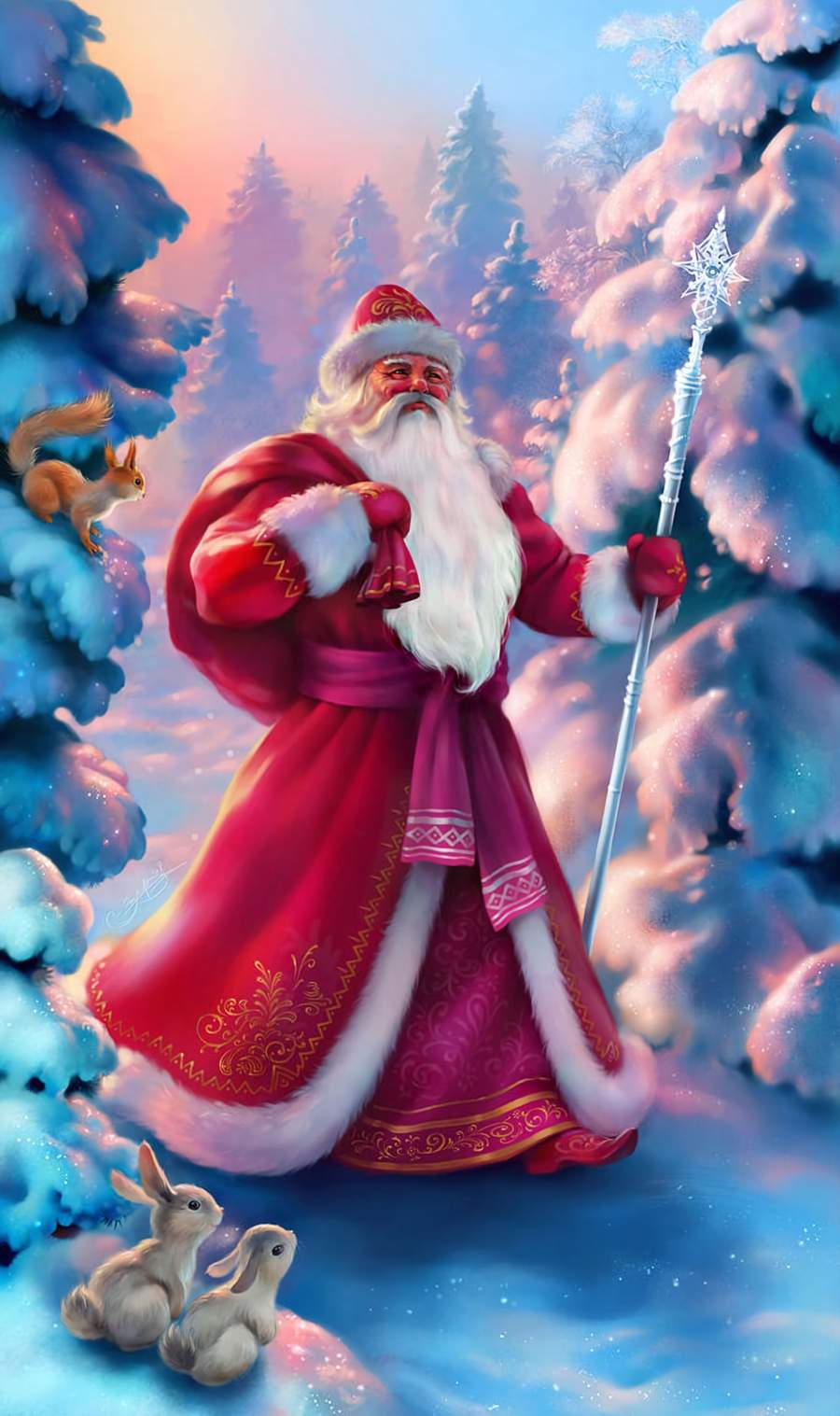 Christmas Santa iPhone Wallpaper