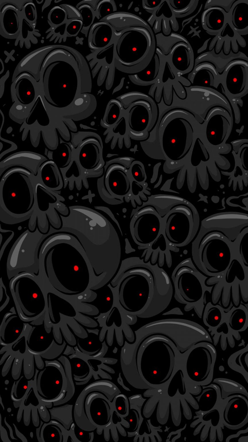 Ghost Skulls Halloween Night - iPhone Wallpapers