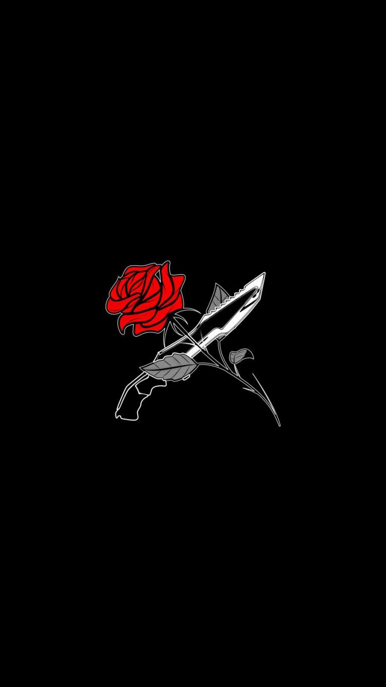 Knife and Rose iPhone Wallpapers