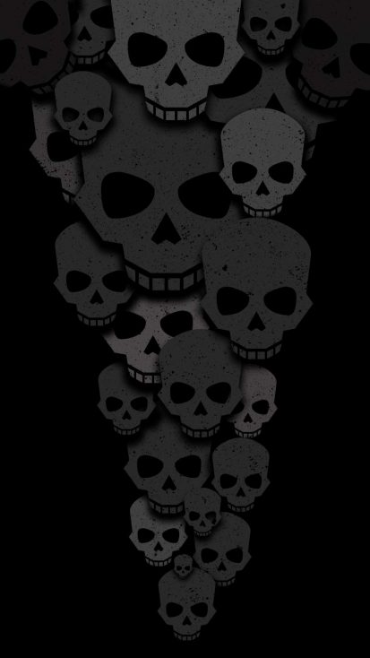 Skulls Minimalism iPhone Wallpaper