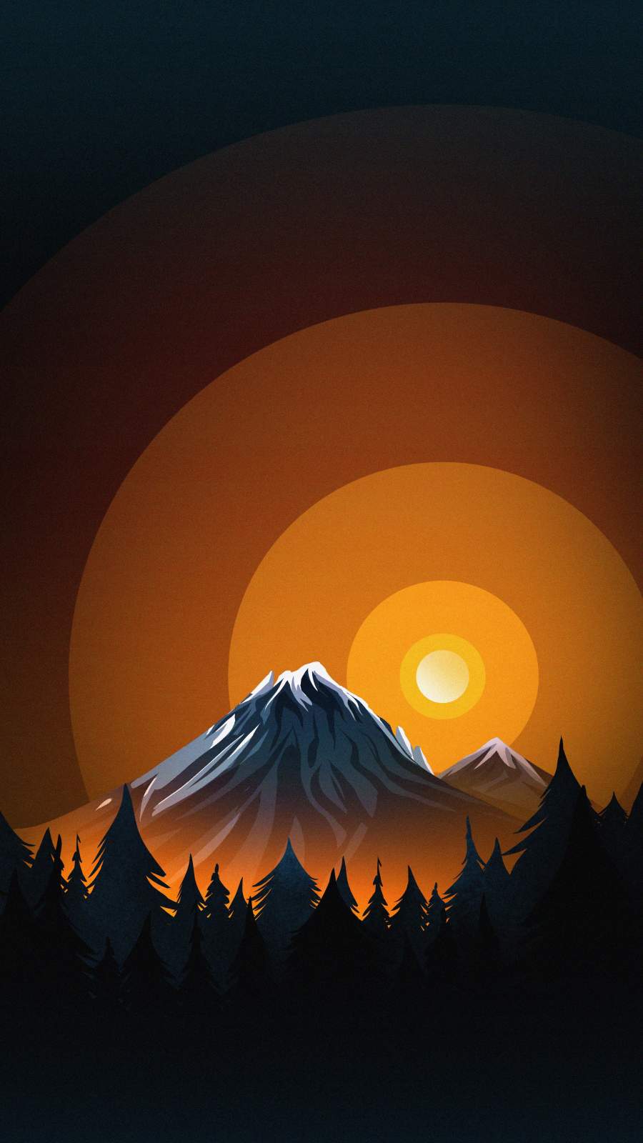 Mountains Minimalistic 4K wallpaper