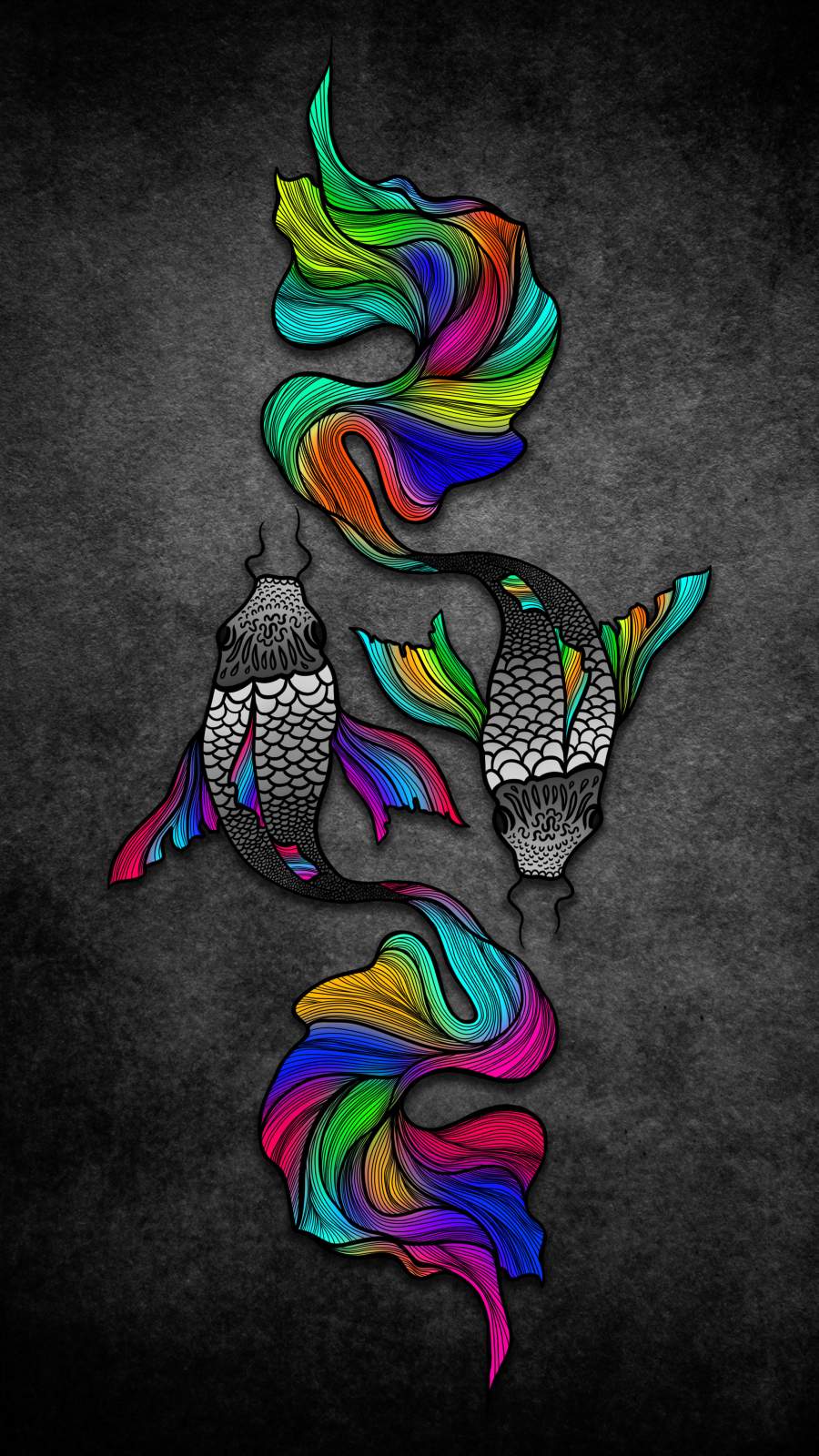 Artistic Fish iPhone Wallpaper
