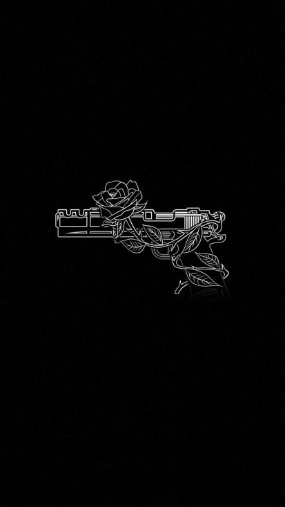 Gun and Rose iPhone Wallpaper » iPhone Wallpapers