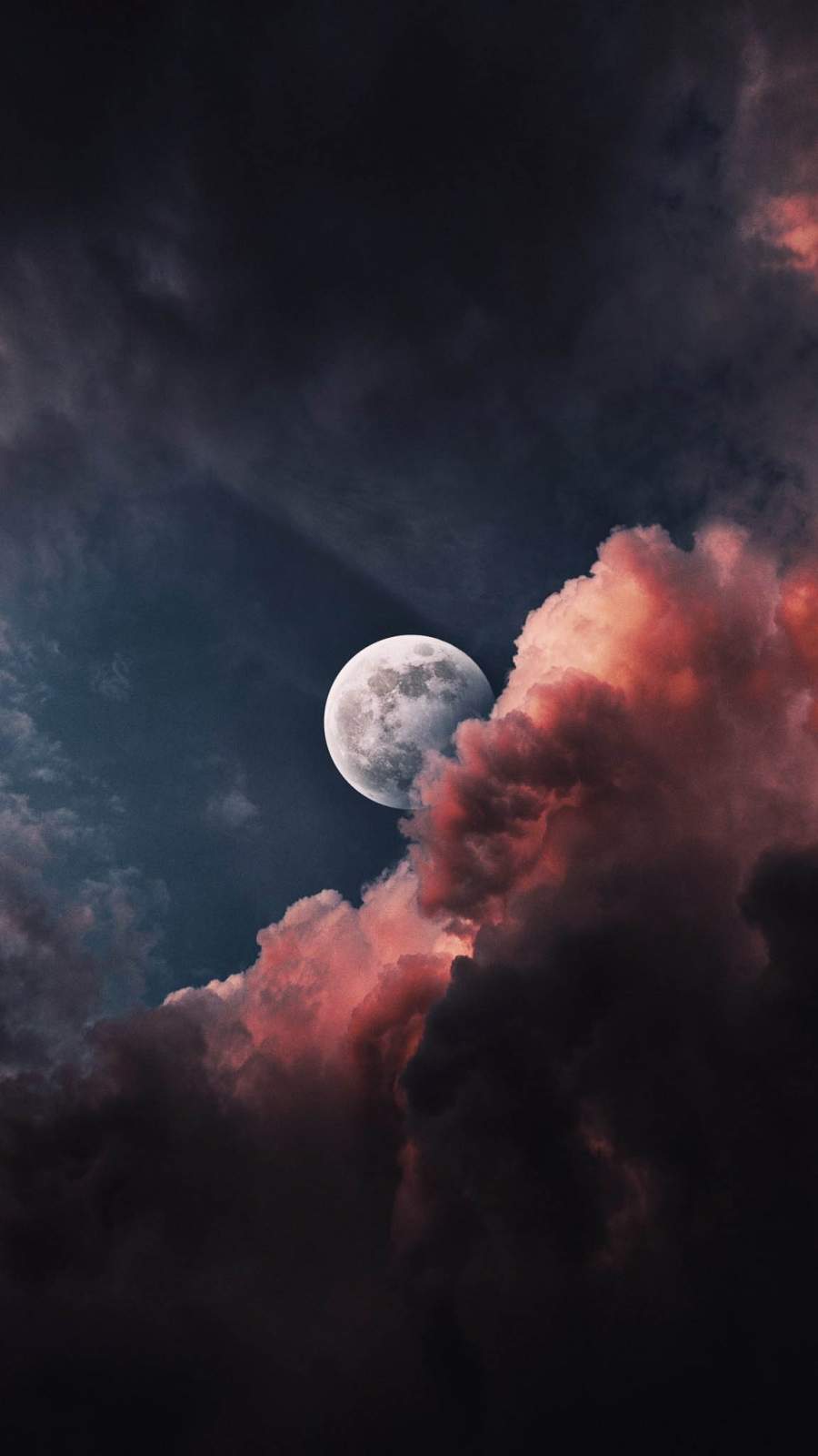 Moon Hiding in Clouds