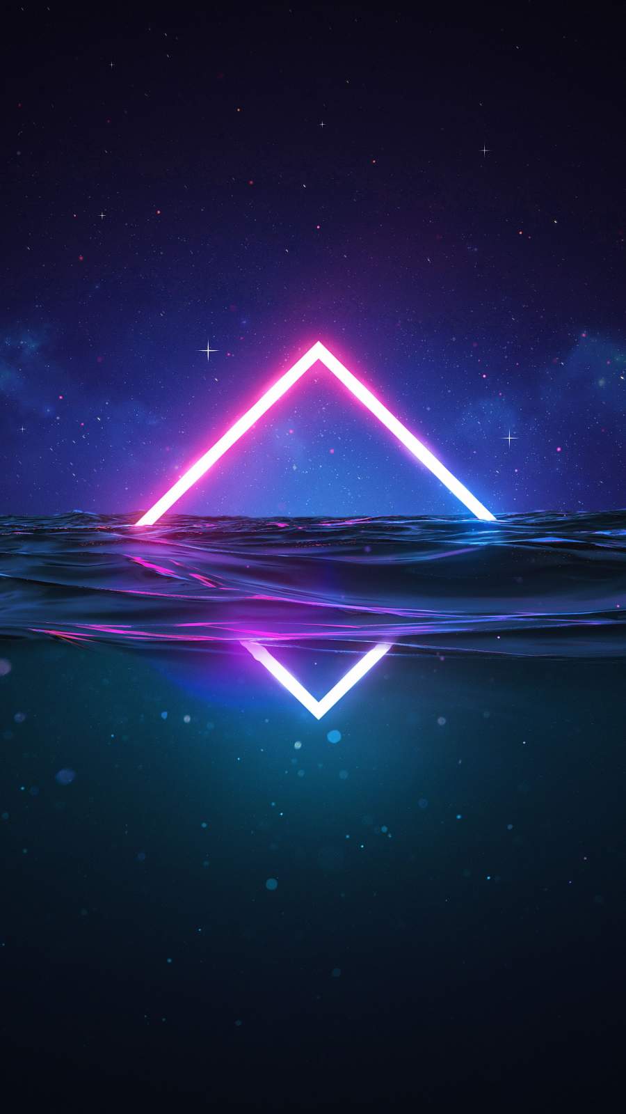 Neon in Water iPhone Wallpaper