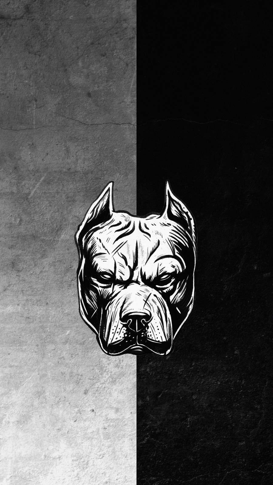 Pitbull Dog Art iPhone Wallpaper