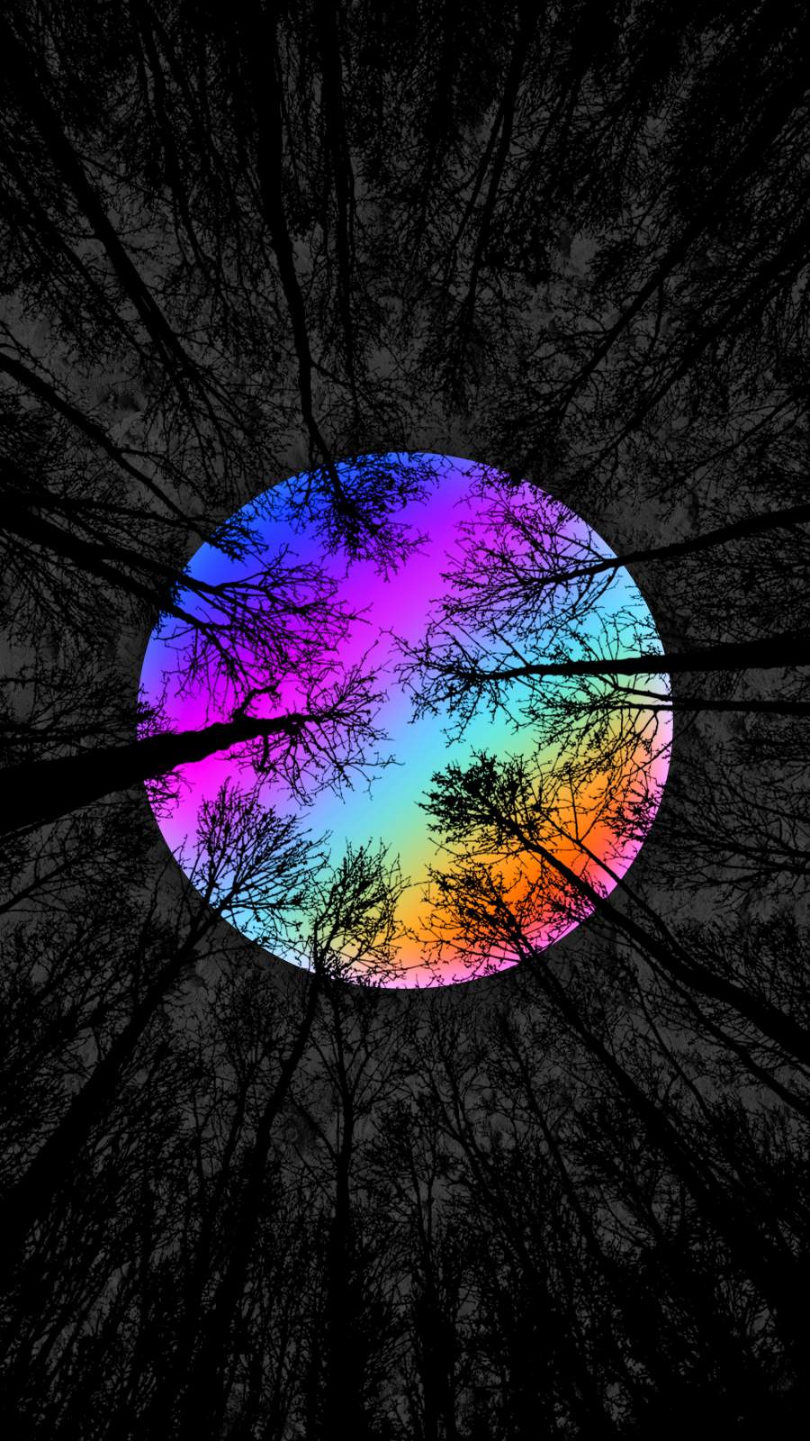 Download Rainbow Dark Hues Ios 16 Wallpaper  Wallpaperscom