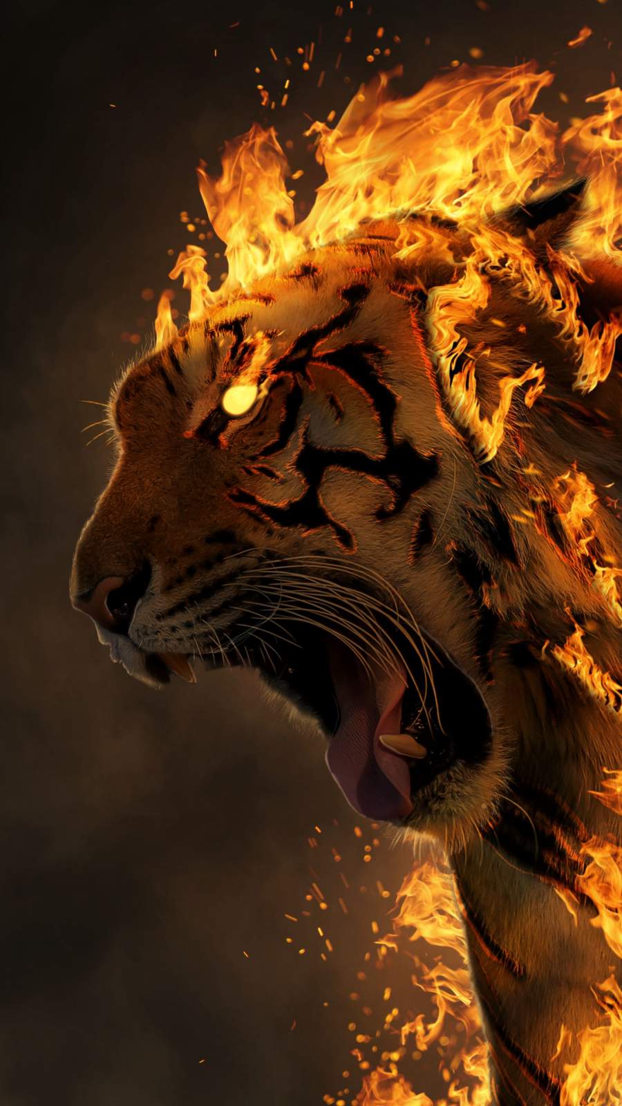 Tiger Rage iPhone Wallpaper