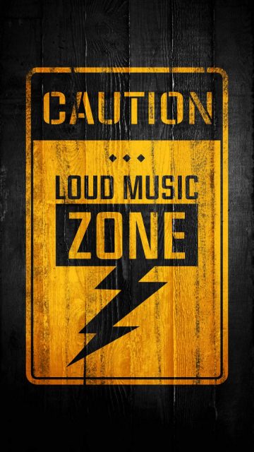 Caution Loud Music Zone