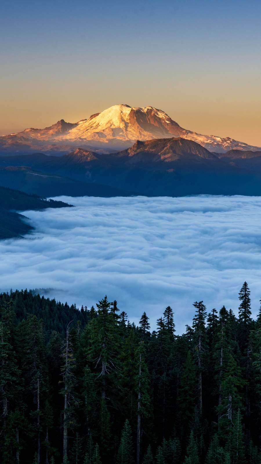 Clouds Below the Mountains