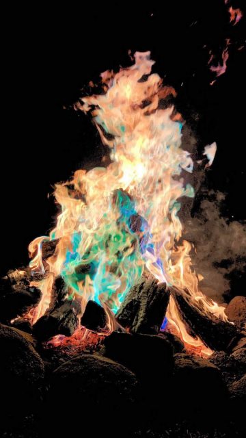 Colorful Fire iPhone Wallpaper