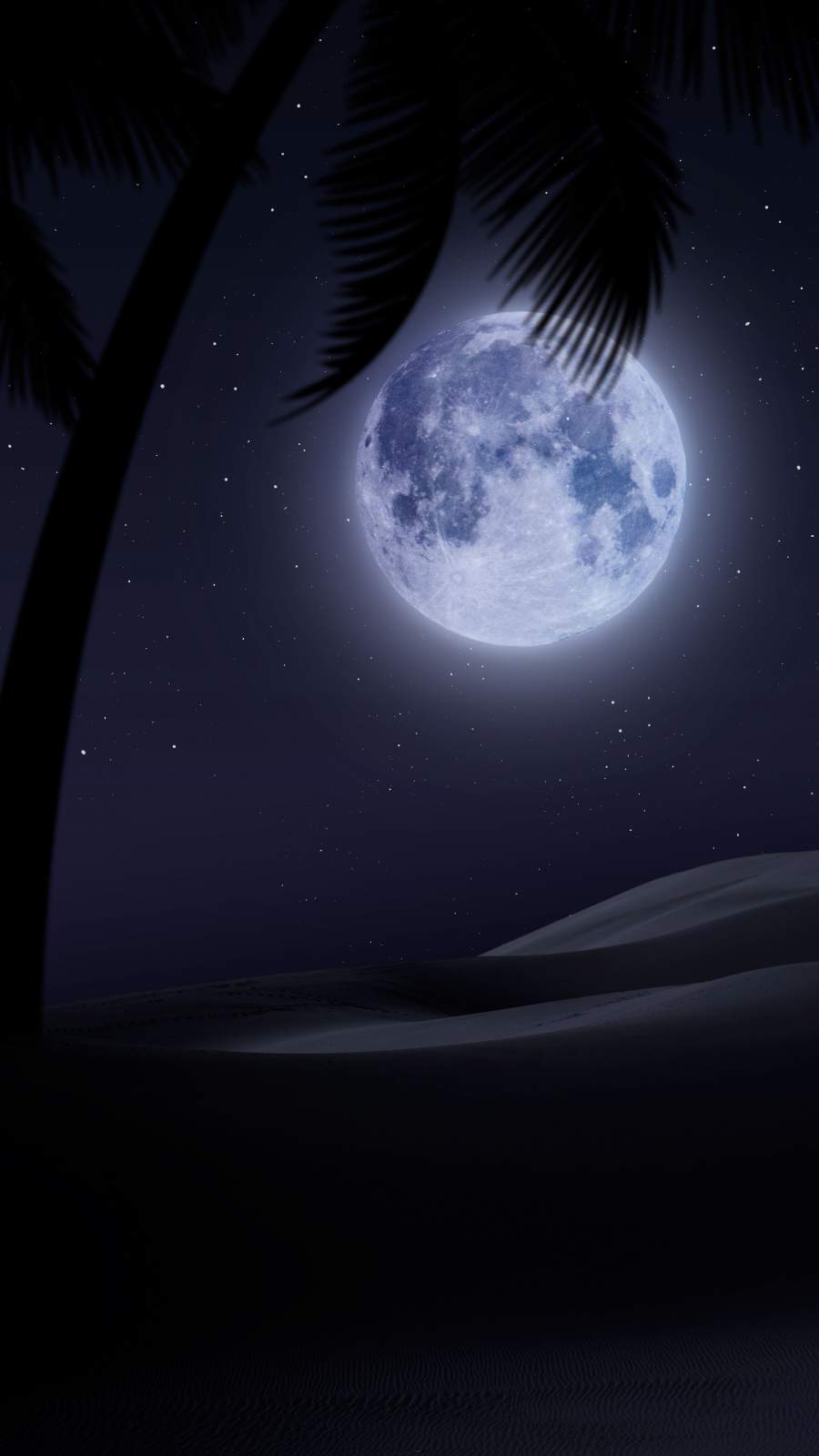 Desert Moon iPhone Wallpaper