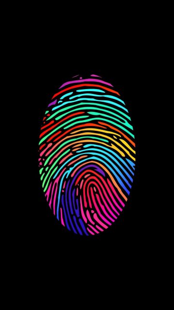 Fingerprint Amoled iPhone Wallpaper