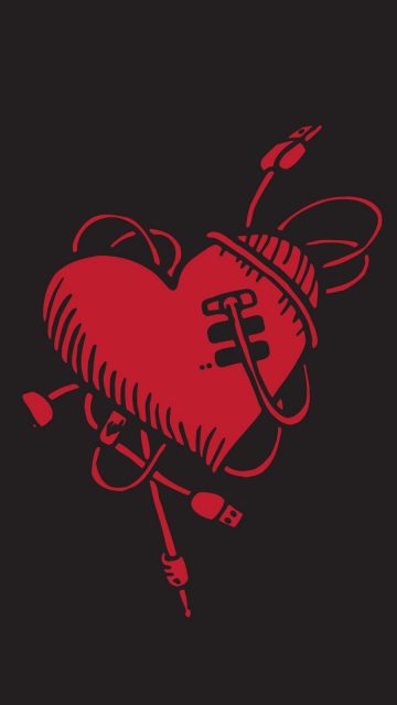 Heart Pod iPhone Wallpaper