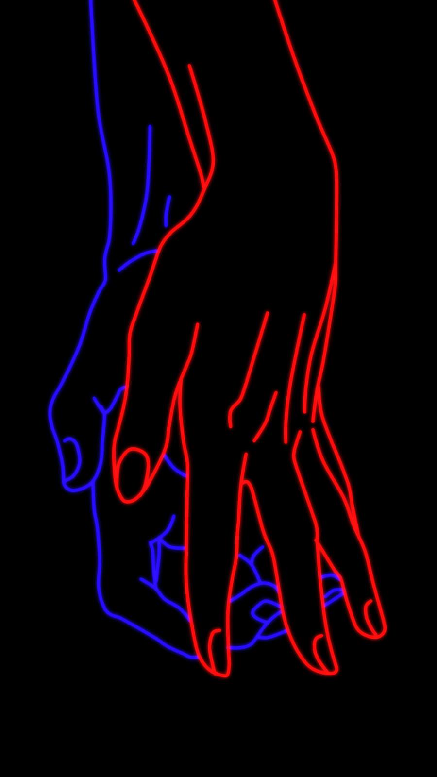 Holding Hands Amoled IPhone Wallpaper - IPhone Wallpapers : iPhone