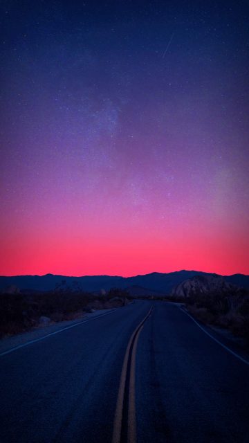 Horizon Mountains Sunrise Road