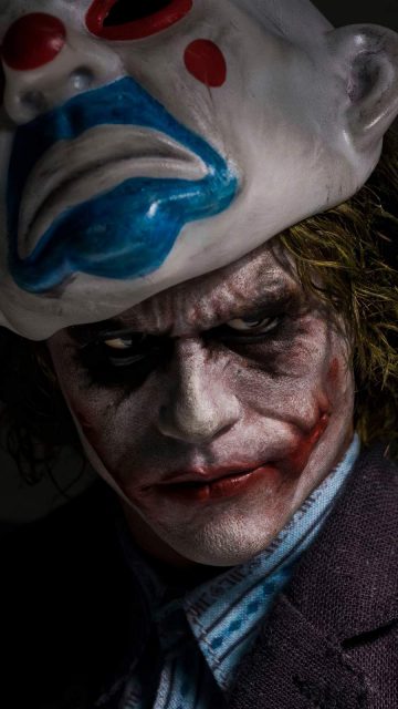 Joker Mask 4K iPhone Wallpaper
