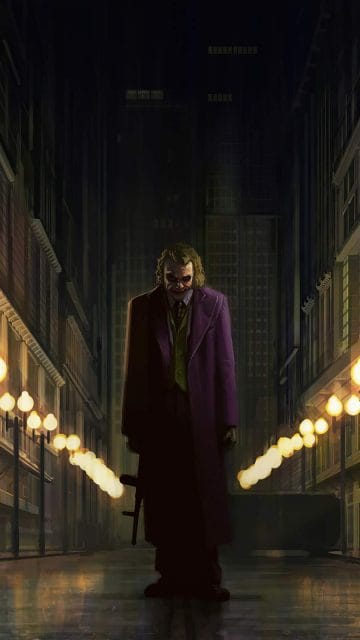 Joker with Gun iPhone Wallpaper