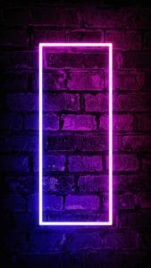 Neon Bricks iPhone Wallpaper