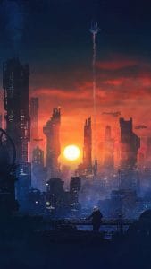 Neon City iPhone Wallpaper