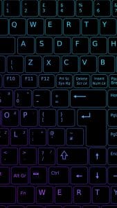 Neon Keyboard iPhone Wallpaper
