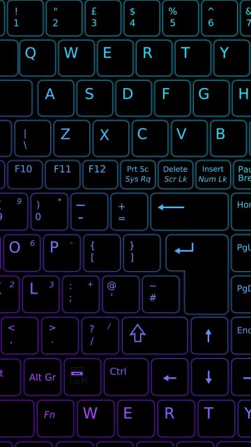 Neon Keyboard iPhone Wallpaper