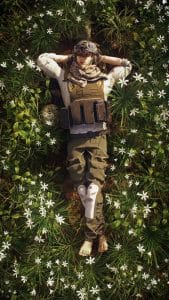 Resting Soldier iPhone Wallpaper