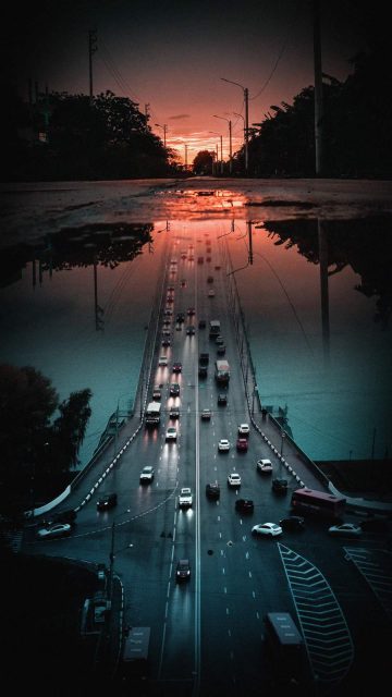 Road Illusion iPhone Wallpaper