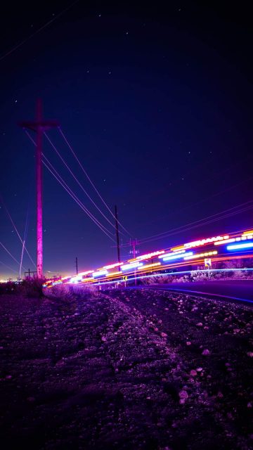 Road Light Long Exposure