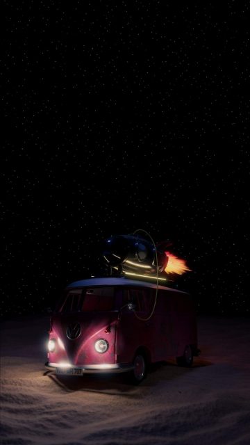 Rocket Van iPhone Wallpaper