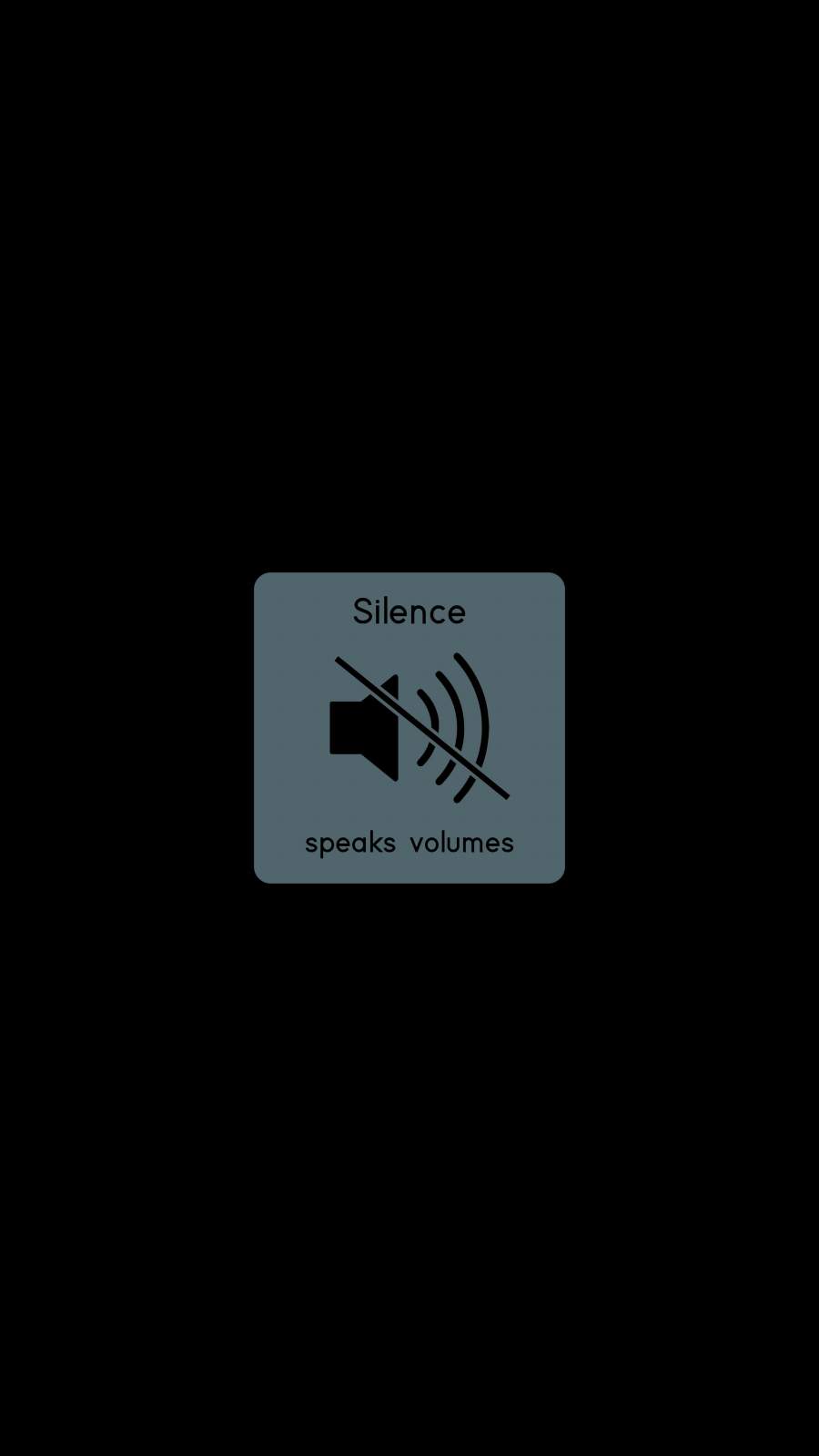 Silence iPhone Wallpaper